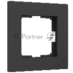 Рамка на 1 пост Slab (черный софт) W0012908
