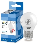 Лампа светодиодная IEK LLE-G45-7-230-65-E27 ECO G45 7Вт шар 230В 6500К E27