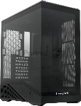 Компьютерный корпус без блока питания HSPD F711-TGbK, Panoramic Full Tower, Black, TG, 0.7 SPCC, no fans ATX, mATX, mITX 190/420/280мм 2x2.5", 2x3.5", 7xPCI 1xUSB-A 3.0, 1xUSB-C 445x235x475мм