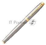 Ручка роллер Parker IM Core T321 (CW1931663) Brushed Metal GT F черн. черн. подар.кор.