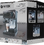 Кофеварка рожковая Vitek VT-1517 (BN) коричневый, исп. кофе - молотый, 1.65 л, 1238 Вт, 15 Бар, вид 38