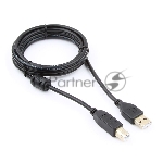 Кабель Gembird USB 2.0 PRO для соед. 1.8м AM/BM позол.конт., фер.кол., пакет