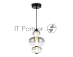 Подвесной светодиодный светильник Ambrella light LH11057 BK/SM черный/дымчатый 18W 3000K D230*350