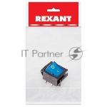 Выключатель клавишный Rexant 250V 16А (4с) ON-OFF синий с подсветкой (RWB-502, SC-767, IRS-201-1) Индивидуальная упаковка 1 шт