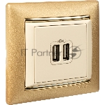 Розетка 2-ая USB 774170 Legrand Valena Сл. кость