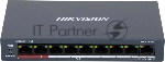 Коммутатор Hikvision DS-3E0109P-E/M(C), 8×100 Мбит/с PoE+ + 1×100 Мбит/с, неуправляемый