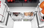 Холодильник Weissgauff WCD 450 Bru Steel Glass NoFrost Inverter матовая сталь трехкамерный 287/163л морозилка снизу, No Frost, Side by Side, вид 33
