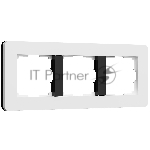Рамка на 3 поста Split (белый/черный, soft-touch) W0033068