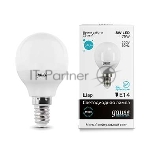 Лампа светодиодная LED Gauss 8Вт E14 220В 4100К Elementary шар 53128