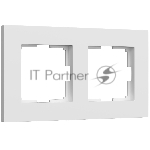 Рамка на 2 поста Slab (белый софт) W0022961