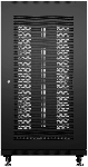 Шкаф серверный напольный Cabeus, IP20, 42U, 2055х600х1000 мм (ВхШхГ), дверь: перфорация, боковая панель: сплошная, разборный, цвет: чёрный, вид 3