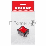 Выключатель клавишный Rexant 250V 16А (4с) ON-OFF красный с подсветкой (RWB-502, SC-767, IRS-201-1) Индивидуальная упаковка 1 шт
