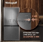 Холодильник Weissgauff WCD 450 Bru Steel Glass NoFrost Inverter матовая сталь трехкамерный 287/163л морозилка снизу, No Frost, Side by Side, вид 28
