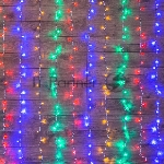 Гирлянда Neon-night "Светодиодный дождь" с контроллером 1.5х1м 96 LED мульти. прозрачный провод 8Вт 230В IP20