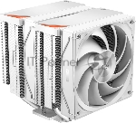 Кулер для процессора PCCooler RZ620 WH (260W, 4-pin PWM, 158мм, Al/Cu, 6x6мм, 2x120мм, 86.73CFM, 32dBA, 1800RPM, S: 1851/1700/1200/115X, AM5/AM4, белый)