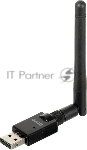 Адаптер USB Buro Bluetooth 5.0+EDR class 1 100м черный