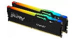 Оперативная память Kingston Fury Beast, DDR5, 32Gb (2x16Gb), 5600MHz, CL40, DIMM, с радиаторами, RGB, черный