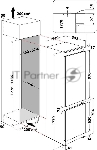 Встраиваемый холодильник Whirlpool WHC18T132 60 см, 177х54.5х54 см, 182/68 л, инверторный компрессор, Full No Frost, автоматическая разморозка, зона свежести, перенавешиваемые дверцы, скользящие направляющие, LED освещение Италия