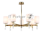 Люстра Ambrella light LH56263/7 BS/FR латунь/белый матовый E27/7 max 60W D750*590