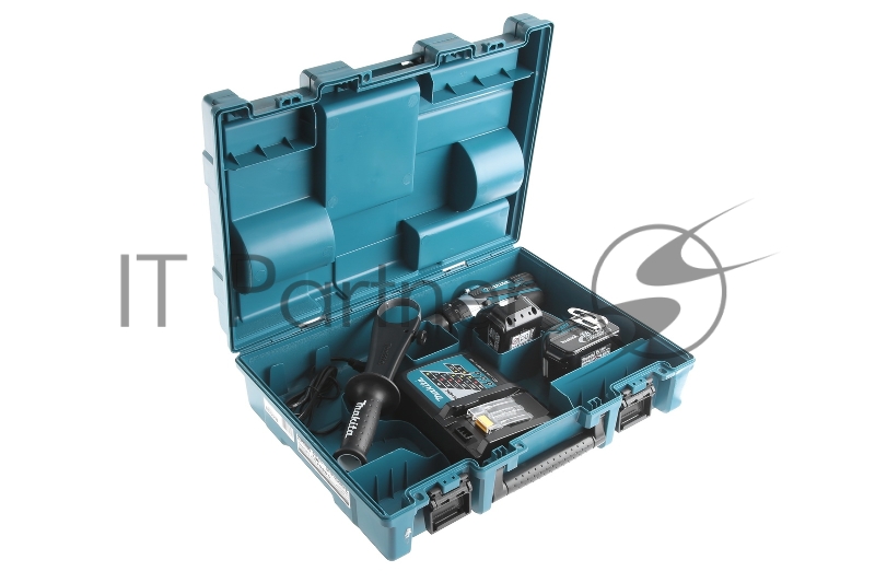Дрель-шуруповерт Makita DHP458RFE, 18 В, 3 Ач, 91 Нм, щеточный, ударный