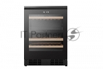 Встраиваемы е винный шкаф Gorenje WCU68F6BG4WF, объем 138 л, вместительность 46 бутылок, 4 полки, цифровой дисплей, Wi-Fi, LED освещение, защита от УФ-излучения, энергоэффективность А+, черный