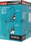 Строительный пылесос Makita VC2512L серый, 1000 Вт, уборка сухая/влажная, пылесборник мешок/контейнер, 25 л, вид 18