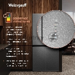 Холодильник Weissgauff WCD 450 Bru Steel Glass NoFrost Inverter матовая сталь трехкамерный 287/163л морозилка снизу, No Frost, Side by Side, вид 25