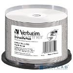 Диск DVD-R Verbatim 4.7Gb 16x Cake Box (50шт) Printable (43755), вид 2