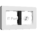 Рамка на 2 поста Split (белый/черный, soft-touch) W0023068