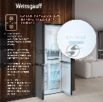 Холодильник Weissgauff WCD 450 Bru Steel Glass NoFrost Inverter матовая сталь трехкамерный 287/163л морозилка снизу, No Frost, Side by Side, вид 24