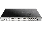 Коммутатор D-Link DGS-3630-28PC/A2ASI, 24×1 Гбит/с PoE + 4×10 Гбит/с SFP+, управляемый