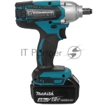 Гайковерт Makita DTW190RME ак, 18В,2х4Ач Li-ion,0-3000у\м,190Нм,квадр1\2",1.4кг,чем,подсв,М8-М16, вид 5