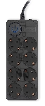 Сетевой фильтр Ippon BK-8-EU-3-10-B 3 м, 8 розеток, черный, коробка