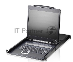 8-портовый KVM-переключатель с ЖК-дисплеем  19'' Slideaway SINGLE RAIL 8P PS/2-USB LCDKVM 19INCH
