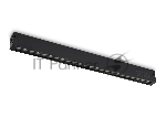 Светильник светодиодный трековый для шинопровода Magnetic Ambrella light GL1740 BK черный IP20 24W 4200K 220V 24° 455*25*42 (Без ПДУ)