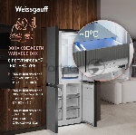 Холодильник Weissgauff WCD 450 Bru Steel Glass NoFrost Inverter матовая сталь трехкамерный 287/163л морозилка снизу, No Frost, Side by Side, вид 21