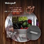 Холодильник Weissgauff WCD 450 Bru Steel Glass NoFrost Inverter матовая сталь трехкамерный 287/163л морозилка снизу, No Frost, Side by Side, вид 20