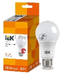Лампа Iek LLE-A60-20-230-30-E27 светодиодная ECO A60 шар 20Вт 230В 3000К E27 IEK