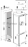 Встраиваемый холодильник Whirlpool WHC20T352 60 см, 193х54.5х54 см, 182/68 л, инверторный компрессор, Full No Frost, автоматическая разморозка, зона свежести, перенавешиваемые дверцы, скользящие направляющие, LED освещение Италия