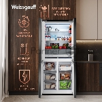 Холодильник Weissgauff WCD 450 Bru Steel Glass NoFrost Inverter матовая сталь трехкамерный 287/163л морозилка снизу, No Frost, Side by Side, вид 19