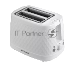Тостер Polaris PET-0733A белый, 900 Вт, 2 слота