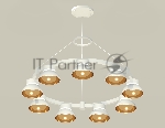 Светильник Ambrella light XR92031702/9 SWH/PYG/CL белый песок/золото желтое полированное/прозрачный GX53 (A9203, C9241, N8144)