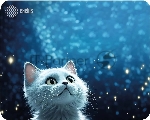 Коврик для мыши Cactus белый Cat 300x250x3мм (CS-MPC-D11M)