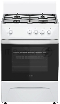 Плита газовая Darina C 1001 W белый/черный, конфорок 4 шт, духовка 50 л, 60 см x 85 см x 60 см