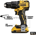 Дрель-шуруповерт DeWalt DCF809D2T-QW, 18 В, 2 Ач, 190 Нм, бесщеточный, ударный, вид 3