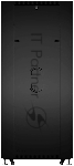 Шкаф серверный напольный Cabeus, IP20, 42U, 2055х800х800 мм (ВхШхГ), дверь: перфорация, боковая панель: сплошная, разборный, цвет: чёрный