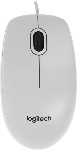Мышь проводная Logitech B100 белый, 1000 dpi, USB, кнопки - 3