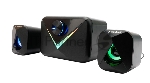 Акустическая система 2.1 Gembird, 11Вт, пластик, рег.громкости, RGB подсветка, черный