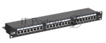 Патч-панель 1U кат.6 STP, 24 порта (IDC Dual), с кабельным органайзером ITK