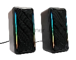Акустическая система 2.0 Gembird SPK-305, 10Вт, пластик, рег.громкости, RGB подсветка, черный